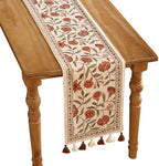 ISAENNE Designer French Linen Extra Long Table Runner,118"x12"-Alvarado A by Isaennehomedecoration