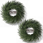 26" Christmas Norfolk Pine Wreath for Front Door (2, Wreath with Sign) by FLAGLY