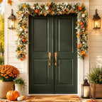 6FT Fall Garland with Lights for Autumn Mantel Decor - Image 5