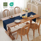 100% Pure French Linen Table Runner (Navy,14x132 Inch) - Image 2