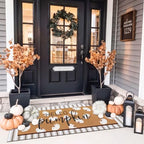 Tinideya 2 Pcs Fall Hello Pumpkin Layered Door Mat, 47'' x 16'' by Tinideya