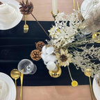 Luxurious Velvet Table Runner, 10ft Wedding Reception Decorations, 20x120inch Soft Velvet Fabric, Table Linen Overlay, Wedding Table Runners (Black, 20X120inch, 5pack) - Image 2
