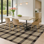 JTJ Easy Jute 8x10 Outdoor Rug, Washable Plaid Area Rug - Image 3
