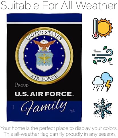 Air Force Proudly Family Garden Flag - Set Wall Holder Armed Forces USAF United State American Military Veteran Retire Official - House Banner Small Yard Gift Double-Sided Made In USA 13 X 18.5 - Image 6