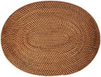 KOUBOO Rattan Oval Placemats Set of 2, Boho Dining Table Mat Honey Brown - Image 4