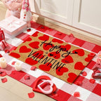 Moucuny 2 Coir Outdoor Mat,Non Slip, 24'' X 35'',16'' X 28'', Happy Valentine - Image 6