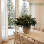 WHANLEY L&Q 20-Piece Set 23" Christmas Norfolk Pine Branches with Lights - Battery Operated Christmas Decorations - Warm Lights -Norfolk Pine Stems for Xmas DIY Crafts Garland Wreath- Christmas Decor - Image 6