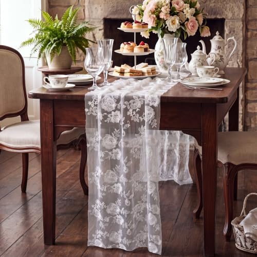 3 Pcs Floral Table Runner Wedding Home Party Decor - Image 4
