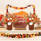 12.4" Fall Centerpieces for Tables 2PCS Thanksgiving Decor with Pumpkin - Image 5