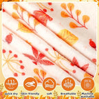 Buryeah 4 Pack Fall Throw Blankets Bulk Flannel Blanket, 50 x 60 Inches - Image 3