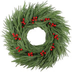 DR.DUDU Norfolk Pine Christmas Wreaths for Front Door, 24 Inch by DRDUDU