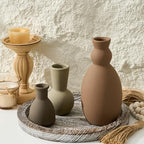 Ceramic Vase Set of 3, Nordic Minimalist Multicolor Vases Home Decor, Rustic Farmhouse Decor Pottery Vases for Bouquet Pampas Grass Dried Fresh Flowers, Living Room, Entryway Mantel, Bedroom, Kitchen - Image 5