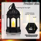 Hortsun 24 Pcs Mini Halloween Lantern Centerpiece with LED Candle,Black - Image 2