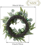 Valery Madelyn St. Patrick's Day Wreath for Front Door with Lights, Artificial Spring Eucalyptus Wreath with Shamrock Clover Ornaments, Prefect Gift and Decoration for Irish Festival Home Party-18'' - Image 6