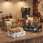 3 Pcs Vintage Wooden Box with Words Coffee Bar Love Is Brewing - Image 3