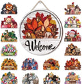 Interchangeable Seasonal Welcome Sign, Magnetic Front Door Decor，16 Pcs by Unknown