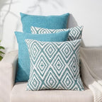 HPUK Throw Pillow Covers 18x18, Set of 4, Aqua Blue Couch Pillow Covers by HPUK