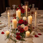 Teenyyou 36 Set Glass Hurricane Pillar Candle Holders Candlestick 12.6" - Image 3