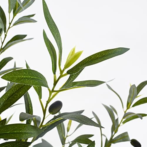 Warmplants Artificial Olive Tree 7ft Fake Plant with Woven Basket - Image 3
