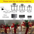 Christmas Decorations Indoor: Set of 3 Christmas Lighted Gift Boxes - Image 3