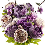 FiveSeasonStuff Dusty Purple & Greenery Artificial Peony Set of 2 by FiveSeasonStuff