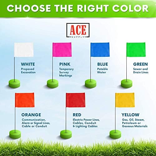 Red Marking Flags 1000 Pack - 4x5x15 Inch Red Flags for Yard - Markers For Lawn, Irrigation, Landscaping, Survey & Sprinkler Head Marking - Image 6