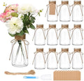 12 Pack Glass Flower Vases with Rope,Mason Jars for Centerpieces by Brajttt