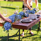 6ft Dusty Blue Hydrangeas Artificial Floral Garland Decoration for Mantle - Image 5