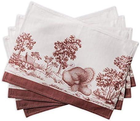 Maison d' Hermine Placemats Set of 4 Reusable 100% Cotton (13"x19") by MaisondHermine