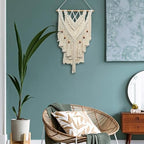 JONKASIPA Macrame Woven Wall Hanging, Bohemian Home Decor - Image 3