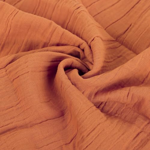 FINGERCRAFT Lace Cloth Napkins, Cotton Gauze, Set of 12, 20x20 Inch,Rust - Image 6