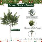 12Pcs 18" Norfolk Pine Stems, Christmas Cedar Branches for Decoration - Image 3