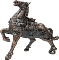 Briskfeel Metal Ornament Galloping Horse Statue Classic Bronze Finish Luxury Home Decor Multi Functional Sculpture for Living Room Office Desk Feng Shui Art (D3 Bronze) by Briskfeel