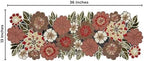 Beaded Table Runner Decorative Hand Glitz Rustic Farmhouse for Fall Harvest aurumn Thanksgiving Christmas - 13x36 Inch - Maroon Multi - Image 5