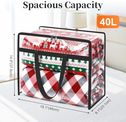 SpaceTrove Clear Storage Bags, 8-Pack Under Bed and Closet Organizers 40L - Image 2