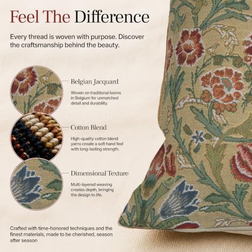 William Morris Single-Stem Tapestry Throw Pillow Cover 16 x 16 in - Image 5