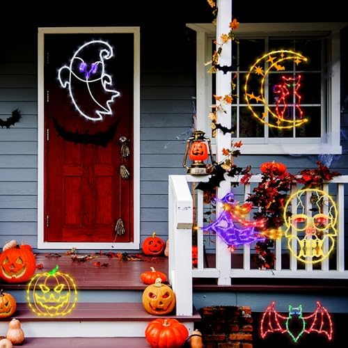 TRWYMZ Halloween Decorations - 16" Halloween Window Silhouette Lights - Image 4