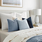 MIULEE Faux Fur Plush Decorative Throw Pillow Covers 18x18, Navy Blue - Image 6
