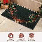 Folkulture Christmas Door Mat Outdoor, Eco Friendly Christmas Door Mats for Front Door, 28 X 16 Inch Welcome Matt or Doormat for Home Entrance, Durable & Anti Slip Coir Door Mats (Reindeer) - Image 3