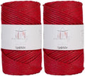 Makromecity Sparkle 2 Skeins of Polypropylene Macrame Cord 3mm x 131 Yards (394 feet) Premium Polyester Macrame Cord for Macrame Art & Crafts for Wall Hangings, Bags, Underplate, Rug by Makromecity