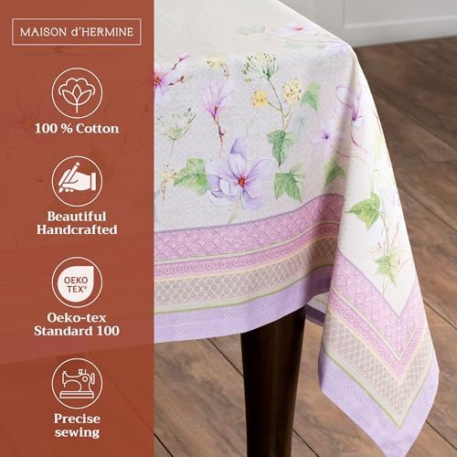 Maison d' Hermine Table Cloth Rectangle Table Reusable 100% Cotton 60"x90" - Image 2