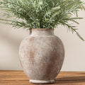 Ceramic Flower Vases Home Decor, Rustic Farmhouse Decorative Vase Pottery Pampas Grass Vases for Decor Table Living Room Entryway Mantel Bookshelf Bedroom Bathroom Kitchen - 7.4 Inch Rustic by ooit