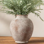 Ceramic Flower Vases Home Decor, Rustic Farmhouse Decorative Vase Pottery Pampas Grass Vases for Decor Table Living Room Entryway Mantel Bookshelf Bedroom Bathroom Kitchen - 7.4 Inch Rustic by ooit