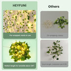 HEYFUNi Vines with Lights 23FT, Fake Ivy String Lights Plug in - Image 5