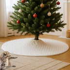 Christmas Cat Proof Tree Skirt Kit with Soft White Tree Skirt, Prickle Mat by Jetec