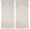 Macrame Curtains for Wall Decor, Macrame Wall Hanging 79" x 35" 2 Panels by Foreate
