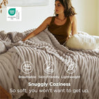 Bedsure Soft King Size Blankets for Bed Beige 108"x90" - Image 3