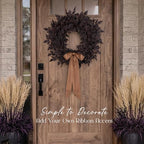 Fall Decor - Fall Wreaths for Front Door - 24 Inch Halloween Plum Wreath - Image 6