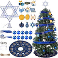 Soulchen 26 Pcs Hanukkah Ornaments Set Tree Skirt Star Topper by Soulchen