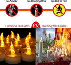 Flameless LED Tea Lights Candles 150 Pack Battery Operated Warm Yellow - Image 3